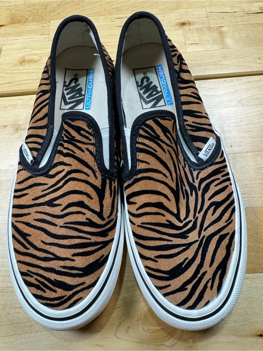 Vans Women’s UltraCush Slip-On Tiger Stripe Sneakers